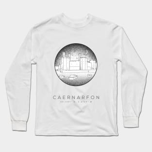 Caernarfon Castle - Gwynedd Dotwork Long Sleeve T-Shirt